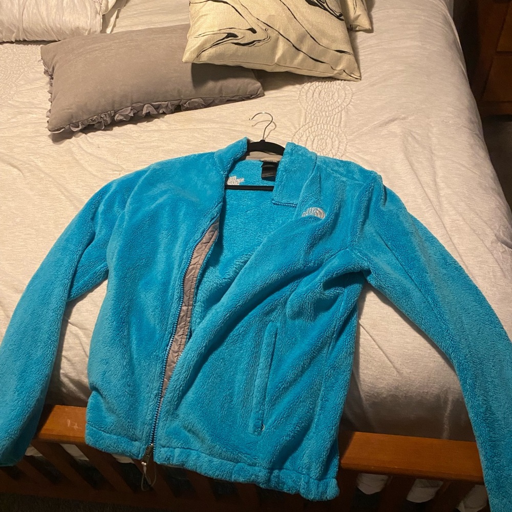 fluffy north face jacket